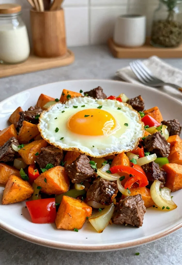 17 Lamb Leg Steak Recipes That Turn Any Night into a Special Occasion - 17. Sweet Potato and Lamb Steak Hash 1