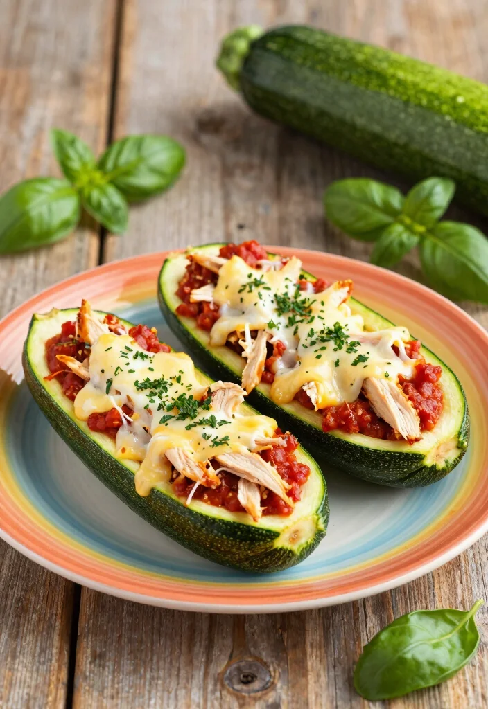 18 Easy Recipes with Chicken Breast for Quick, High-Protein Meals - 10. Chicken Parmesan Zucchini Boats 1