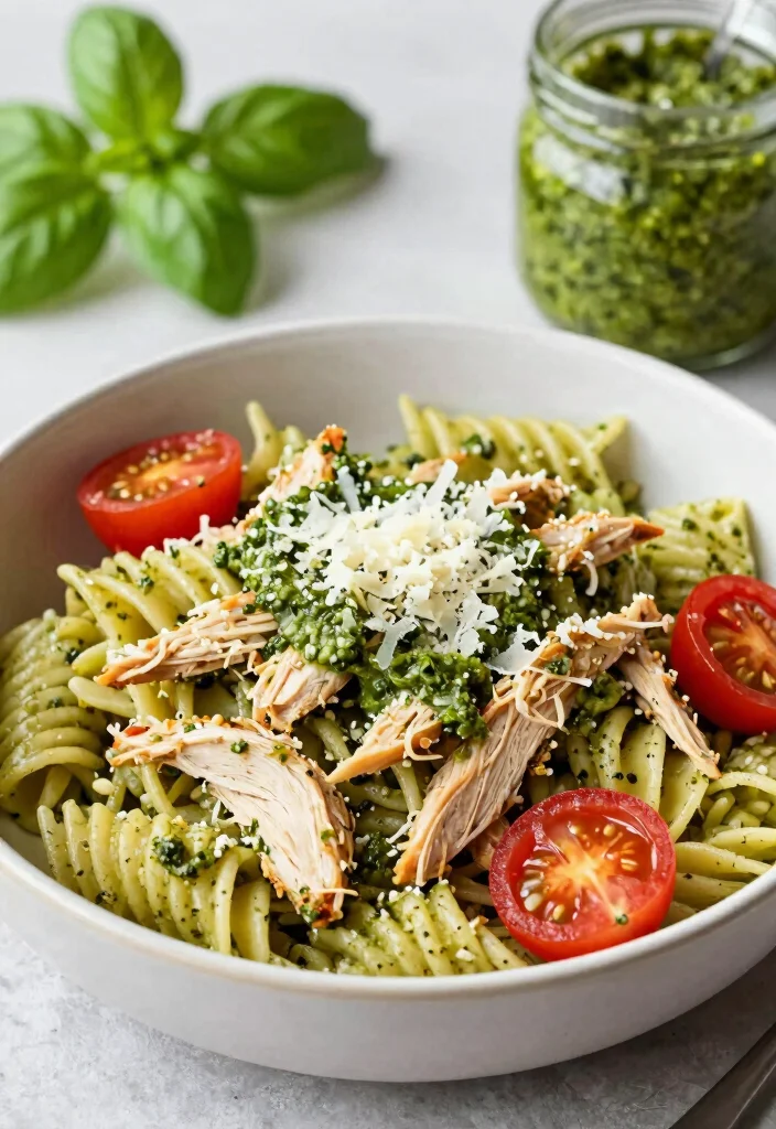 18 Easy Recipes with Chicken Breast for Quick, High-Protein Meals - 13. Chicken Pesto Pasta 1