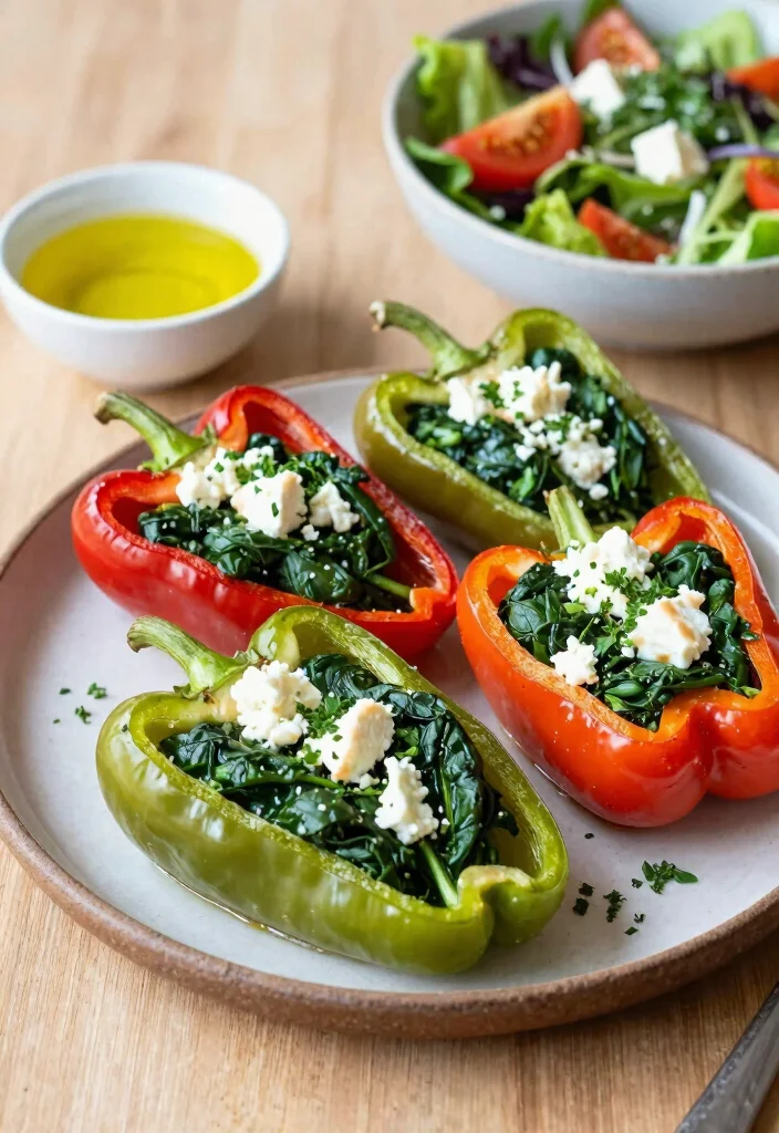 18 Healthy Crock Pot Meals You Can Set, Forget and Feel Great About - 5. Spinach and Feta Stuffed Peppers 1