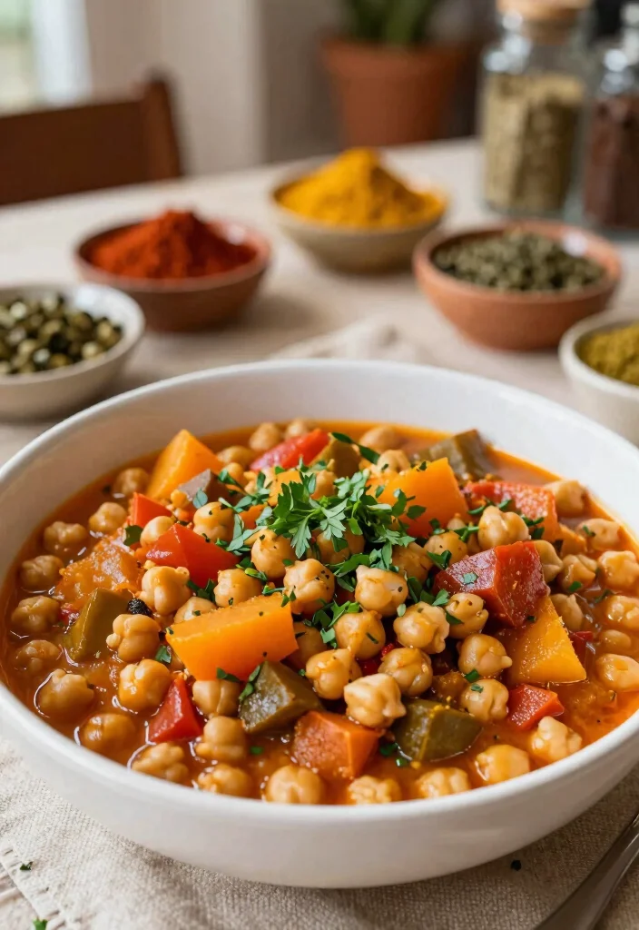 18 Healthy Crock Pot Meals You Can Set, Forget and Feel Great About - 8. Moroccan Chickpea Stew 1