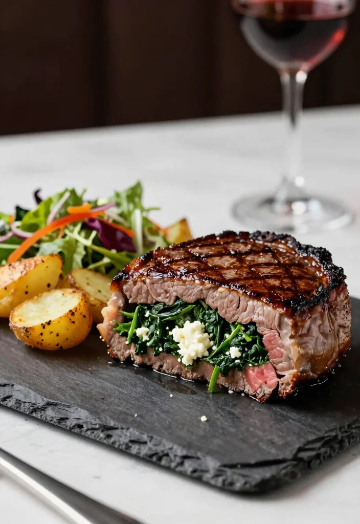 18 Sirloin Steak Recipes for Tender, Restaurant-Quality Dinners at Home - 17. Stuffed Sirloin with Spinach and Feta 1