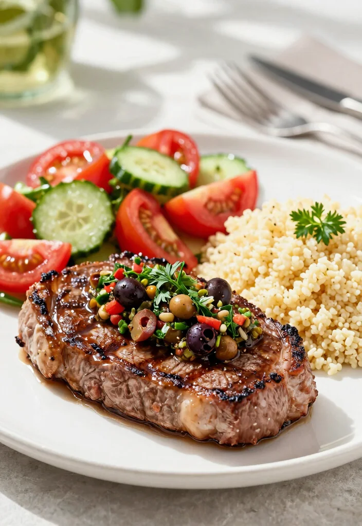 18 Sirloin Steak Recipes for Tender, Restaurant-Quality Dinners at Home - 7. Mediterranean Sirloin with Olive Tapenade 1