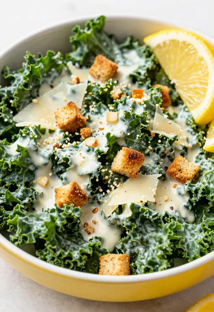 19 Easy Salad Recipes You’ll Crave Every Day (Not Just as a Side) - 11. Kale Caesar Salad 1