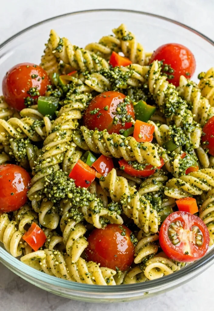 19 Easy Salad Recipes You’ll Crave Every Day (Not Just as a Side) - 14. Pesto Pasta Salad 1