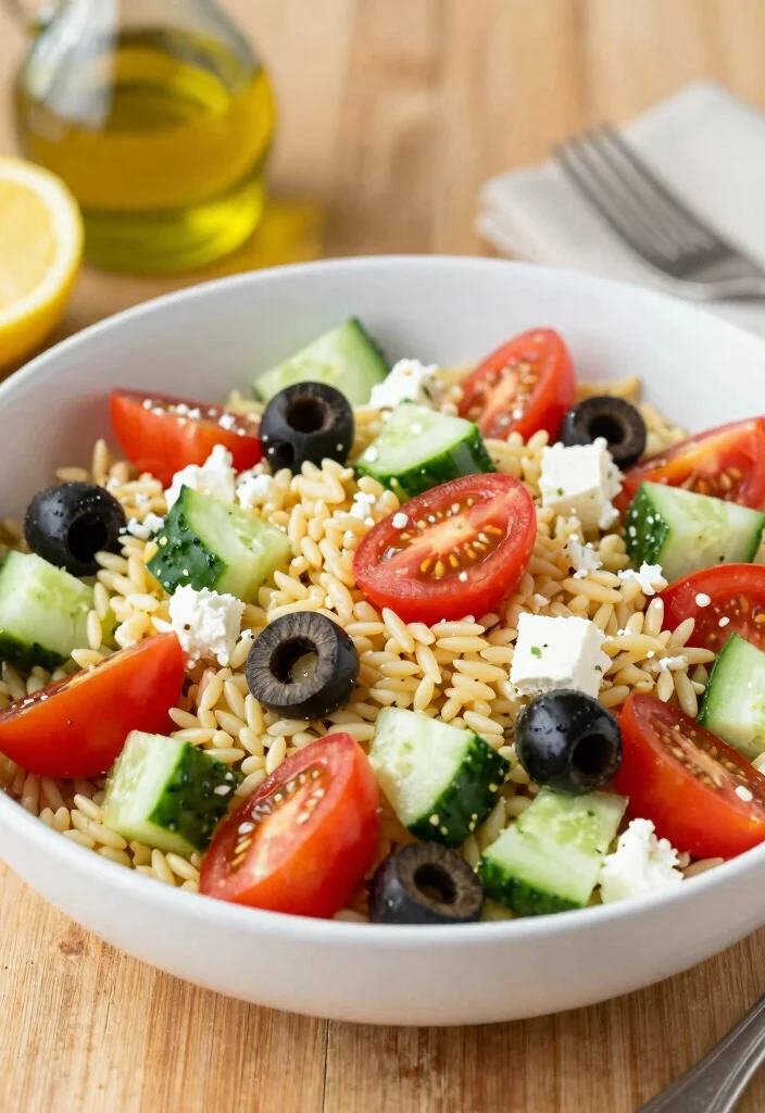 19 Healthy Salad Recipes That Are Fresh, Colorful and Actually Satisfying - 11. Greek Orzo Salad 1