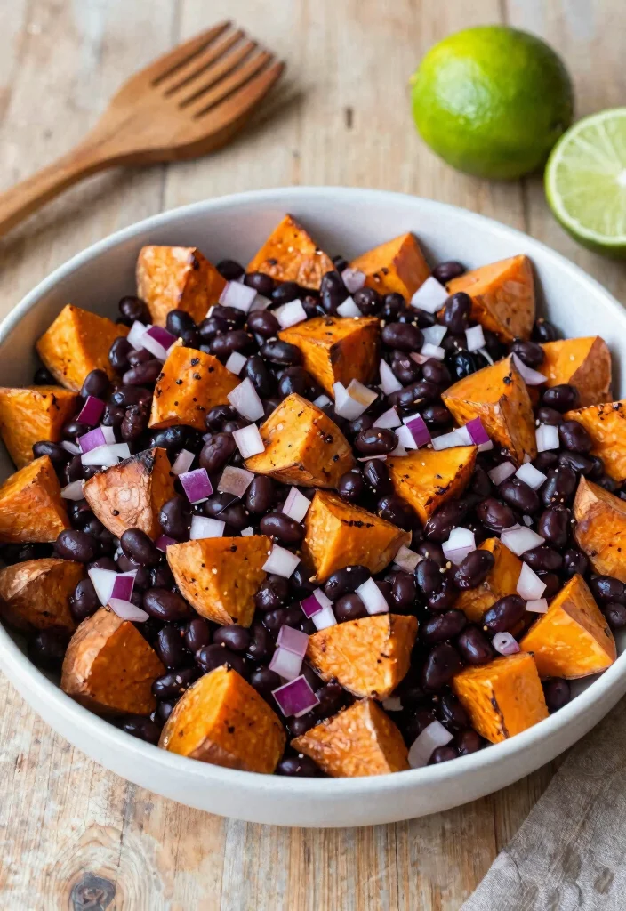 19 Healthy Salad Recipes That Are Fresh, Colorful and Actually Satisfying - 16. Sweet Potato & Black Bean Salad 1