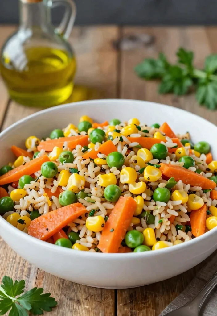 19 Healthy Salad Recipes That Are Fresh, Colorful and Actually Satisfying - 4. Colorful Rice & Veggie Salad 1