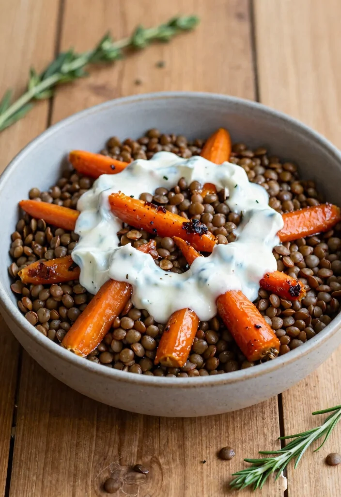 19 Healthy Salad Recipes That Are Fresh, Colorful and Actually Satisfying - 7. Lentil & Roasted Carrot Salad 1