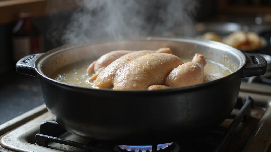 How to Make Classic Chicken Soup from Scratch: A Timeless Recipe - Step 2: Simmer the Chicken 1