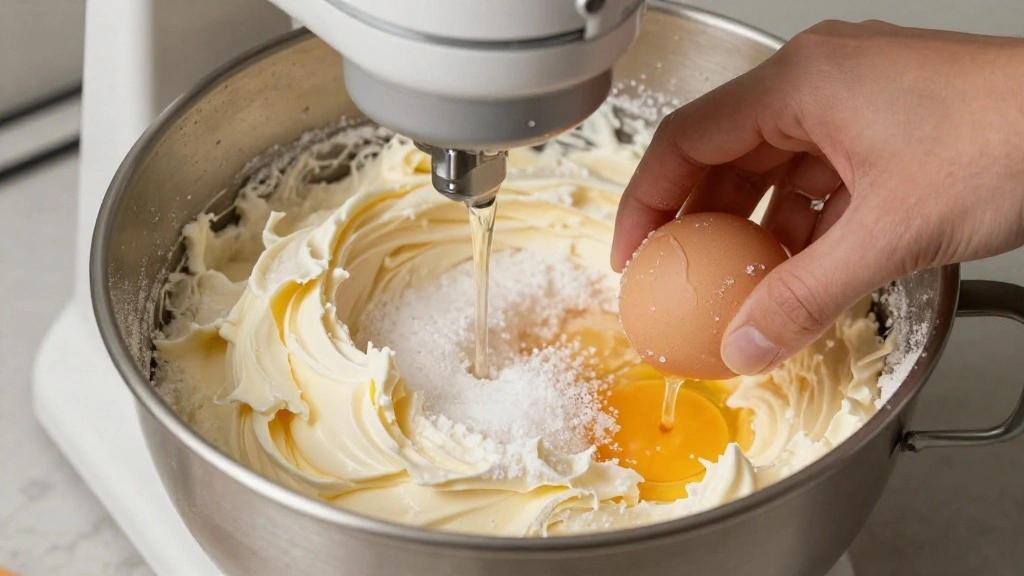 Authentic German Chocolate Cake Recipe with Coconut Pecan Frosting - Step 4: Incorporate Eggs 1