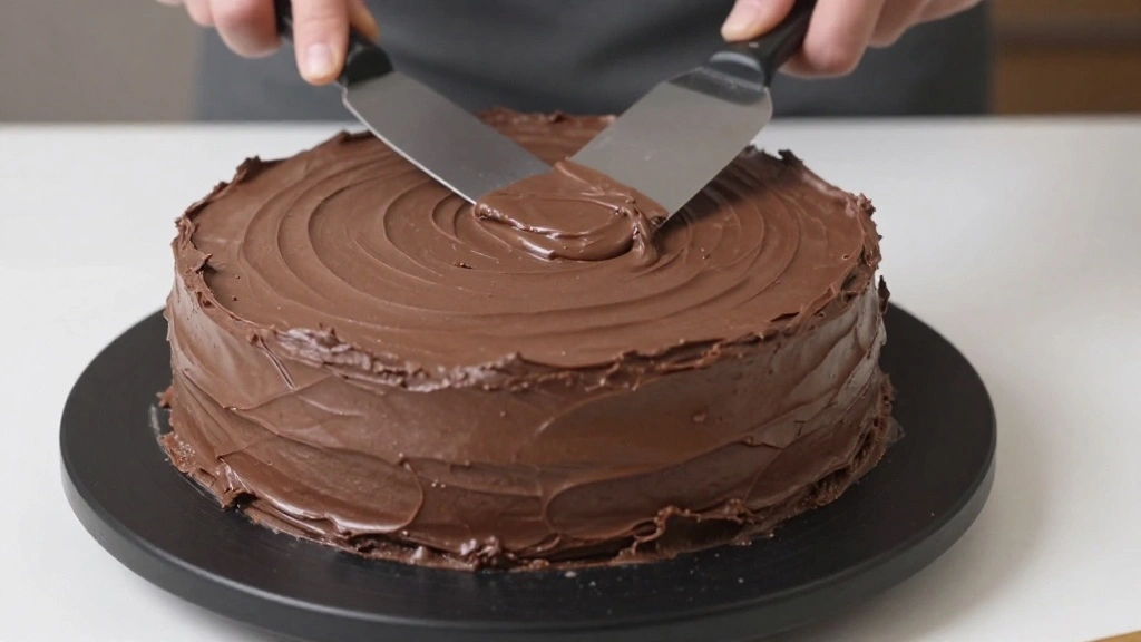 Chocolate Bento Cake (Mini Celebration Cake) - Step 6: Frost the Cake 1