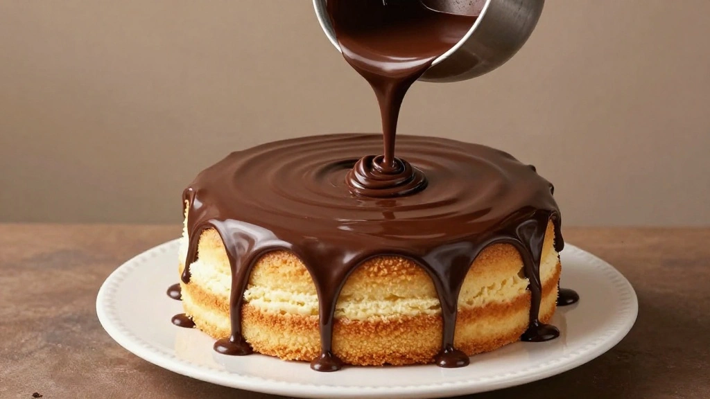 Chocolate Bento Cake (Mini Celebration Cake) - Step 7: Create Ganache Drizzle 1