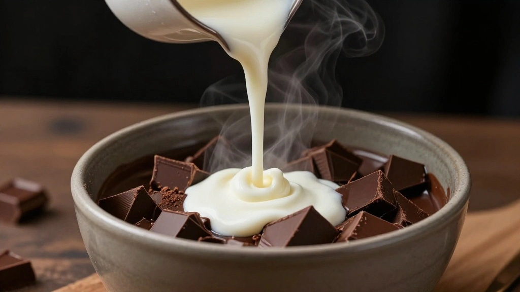 Chocolate Ganache Cake with Smooth Glossy Finish - Step 7: Make the Ganache 1