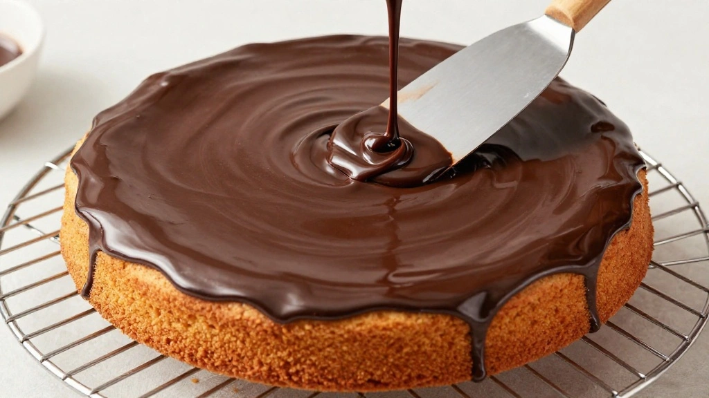 Chocolate Orange Cake with Citrus Flavor - Step 7: Glaze the Cake 1