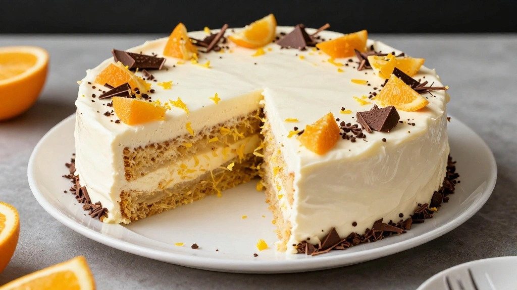 Chocolate Orange Cake with Citrus Flavor - Step 8: Decorate and Serve 1