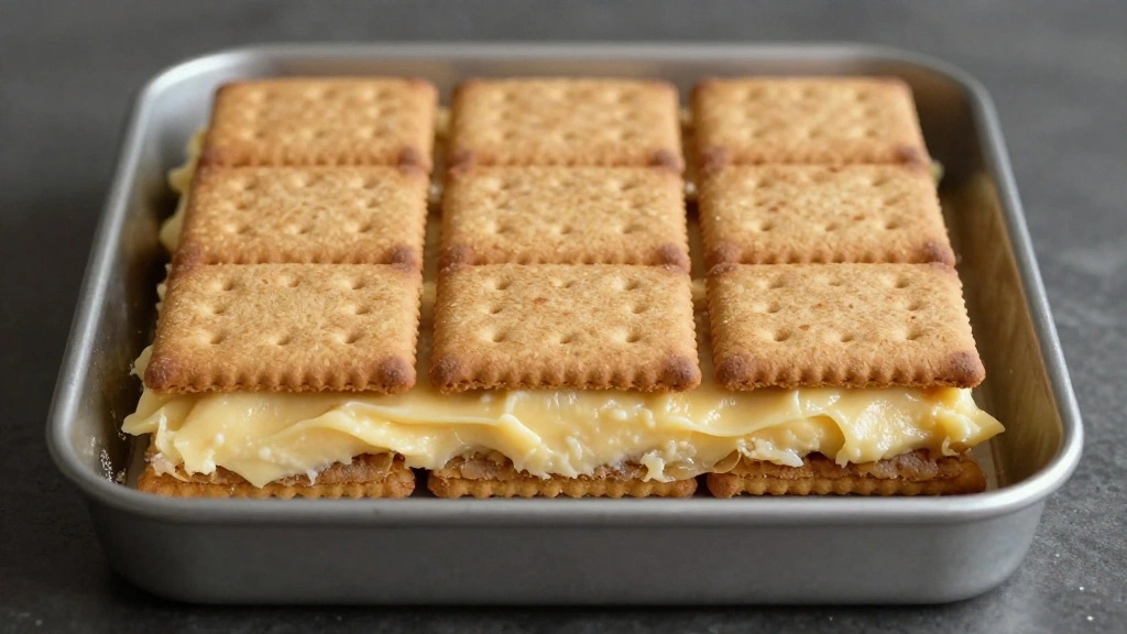 Easy No-Bake Chocolate Eclair Cake - Step 5: Repeat Layers 1