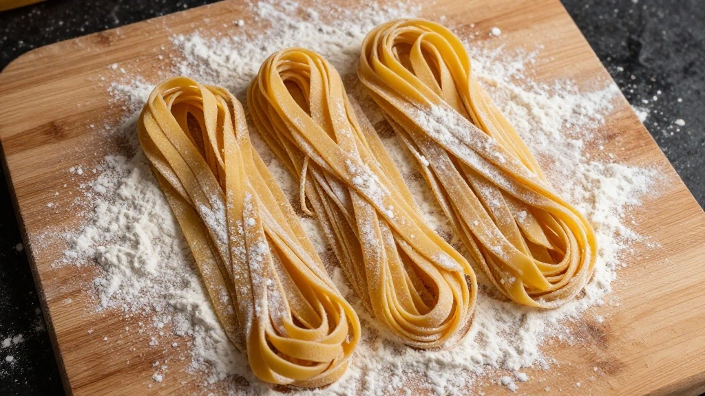 Fresh Homemade Pasta Noodles Recipe Tutorial - Step 5: Cut the Noodles 1