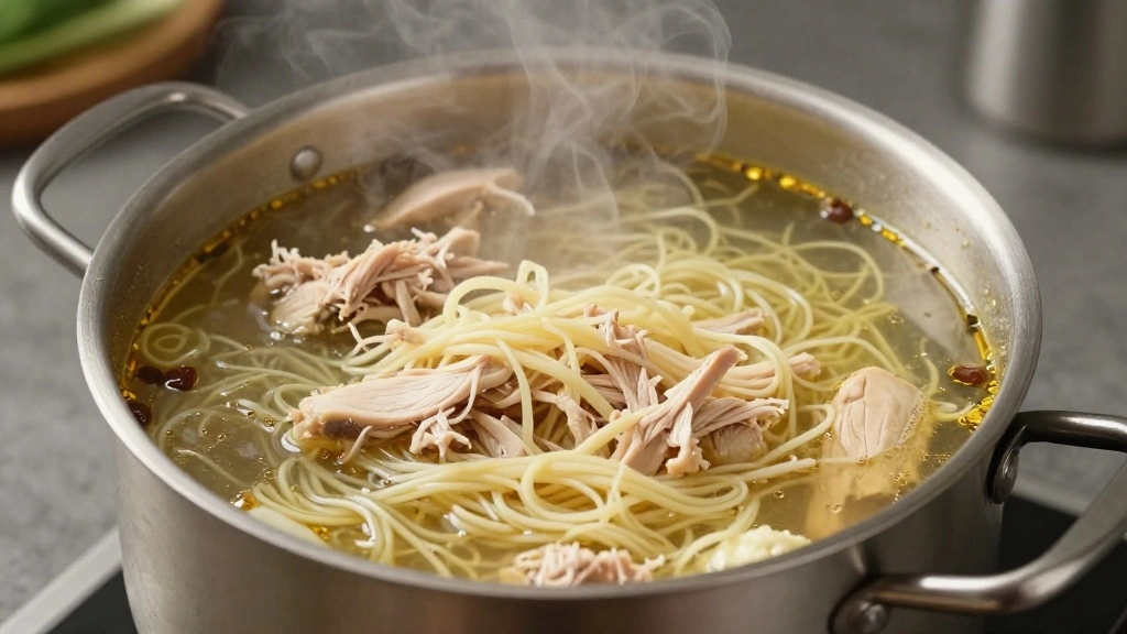 Hearty Chicken and Noodles: A Comfort Food Classic - Step 7: Combine Chicken and Noodles 1