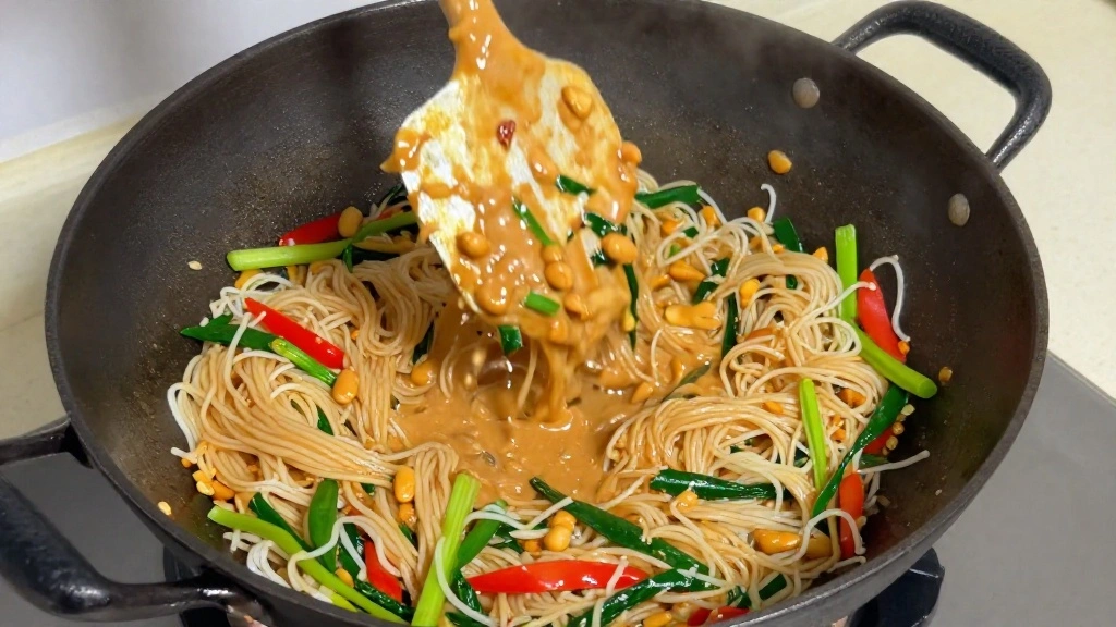 How to Make Creamy Asian Peanut Noodles - Step 4: Combine Noodles and Sauce 1