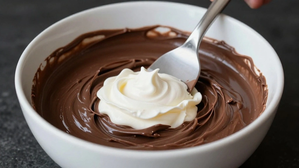 Light and Creamy Chocolate Mousse Cake - Step 6: Fold in the Egg Whites 1