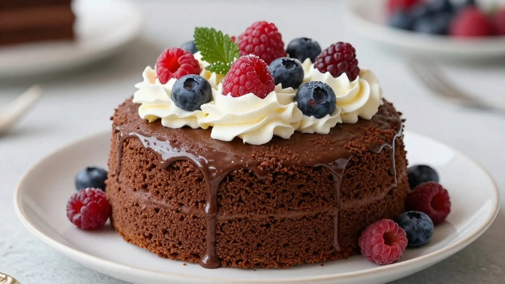 Light and Fluffy Chocolate Sponge Cake - Step 8: Serve the Cake 1