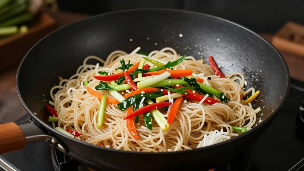 Light and Healthy Rice Noodles Stir-Fry Recipe - Step 6: Incorporate Noodles 1