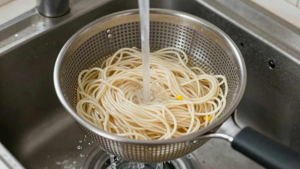 Making Chewy Homemade Ramen Noodles at Home - Step 9: Drain and Serve 1