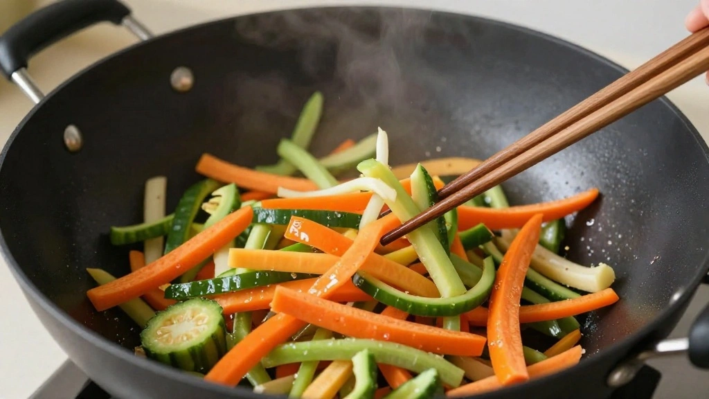 Mastering Traditional Chinese Fried Noodles at Home - Step 6: Add Vegetables 1