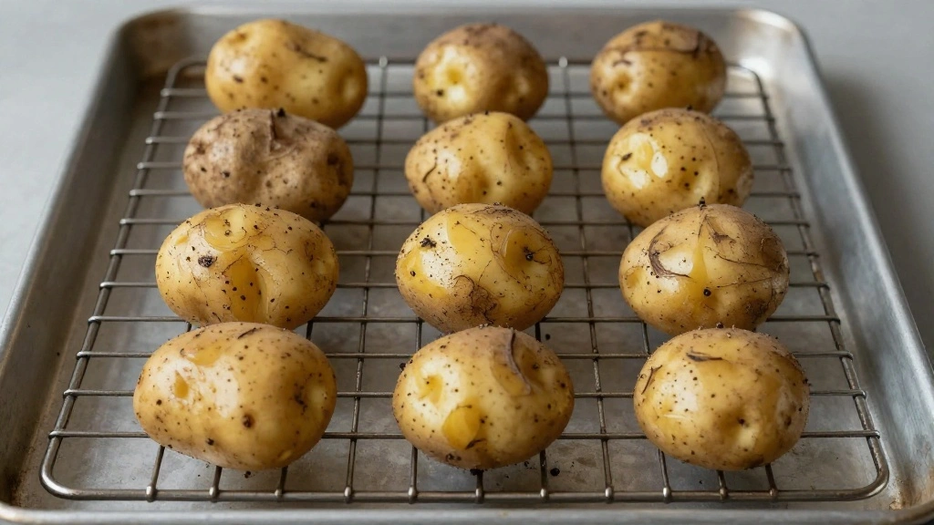 Perfect Baked Potato Recipe with Crispy Skin & Fluffy Inside - Step 4: Arrange on a Wire Rack 1