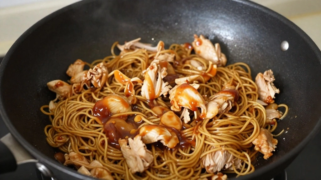 Quick 20-Minute Stir-Fry Chicken Noodles Recipe - Step 7: Combine Ingredients 1