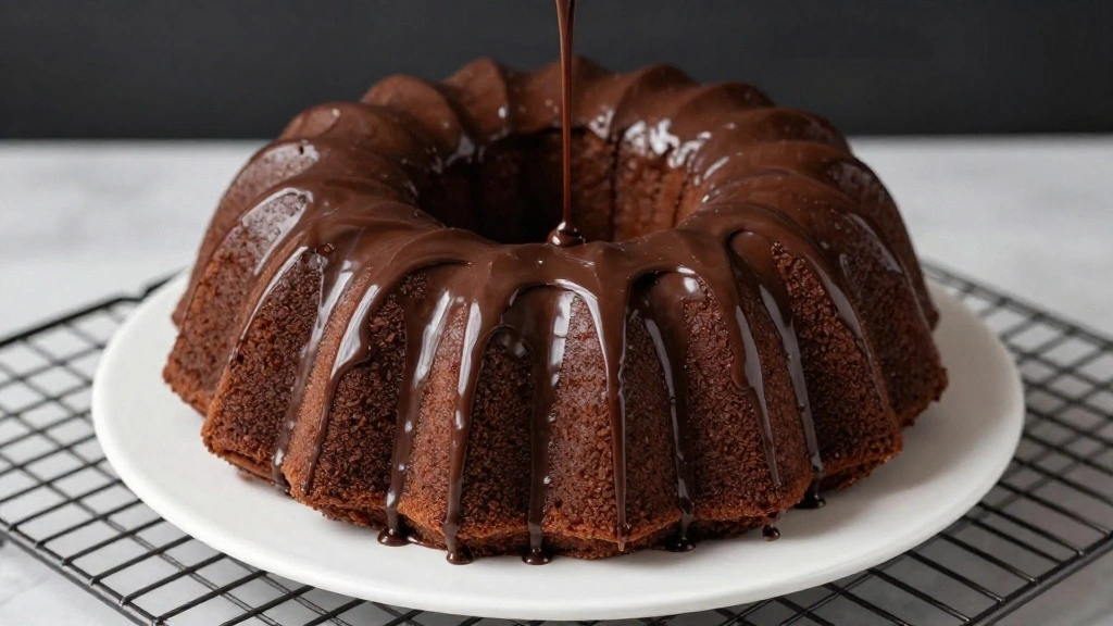 Soft and Moist Chocolate Bundt Cake - Step 8: Cool and Glaze 1