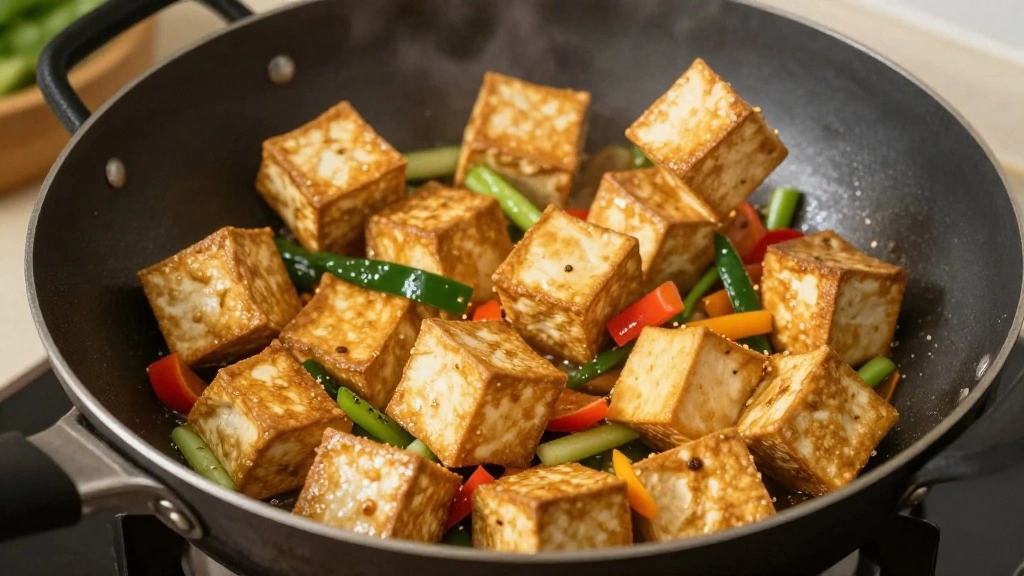 Step-by-Step Guide to Perfect Black Bean Noodles - Step 5: Cook Tofu 1
