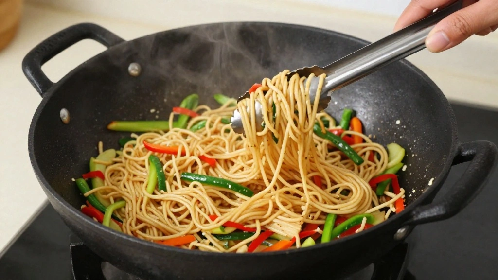 Street-Style Vegetable Hakka Noodles Recipe - Step 5: Add Noodles and Mix 1