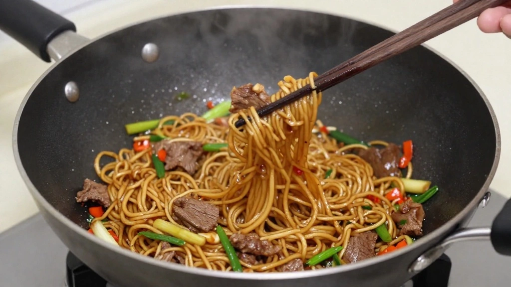 Sweet and Savory Mongolian Beef Noodles Recipe - Step 7: Add Noodles 1