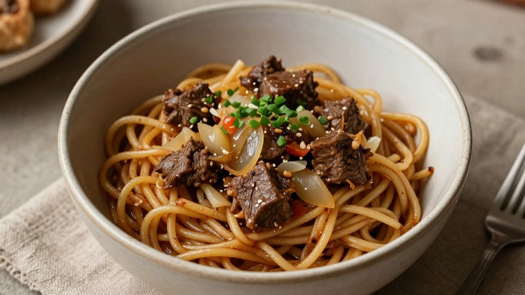 Unique French Onion Style Beef and Noodles Recipe - Step 8: Combine and Serve 1