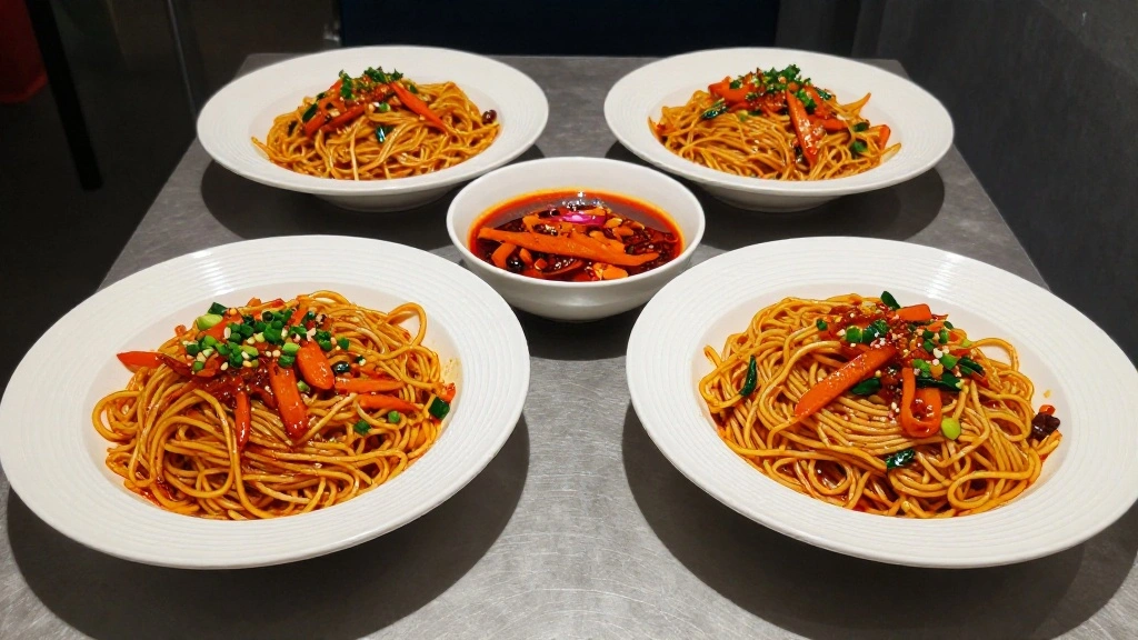 Vibrant Spicy Noodles Plating and Recipe Guide - Step 7: Plate the Noodles 1