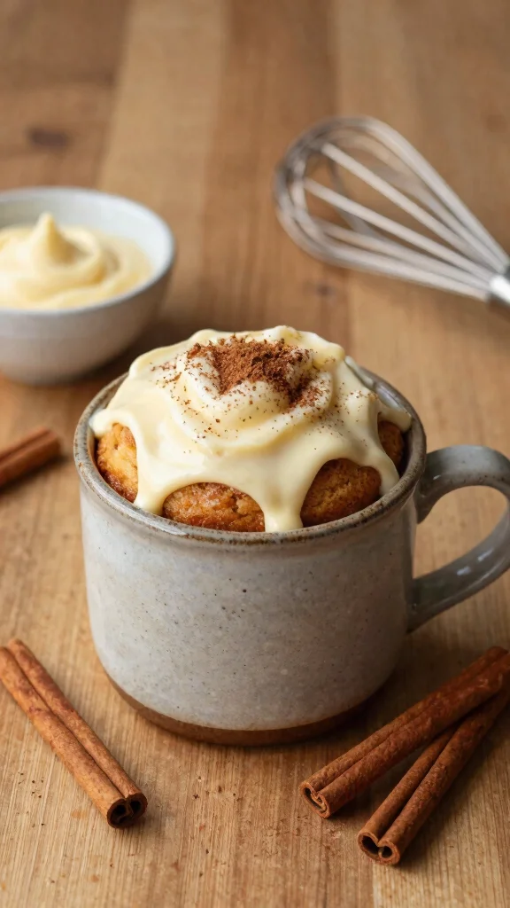 10 Chocolate Cake in a Mug Recipes Ready in Just 5 Minutes - 10. Cinnamon Roll Mug Cake 1
