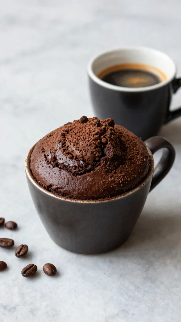10 Chocolate Cake in a Mug Recipes Ready in Just 5 Minutes - 4. Mocha Mug Cake 1