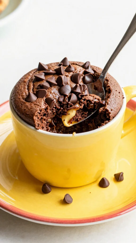 10 Chocolate Cake in a Mug Recipes Ready in Just 5 Minutes - 5. Chocolate Chip Mug Cake 1
