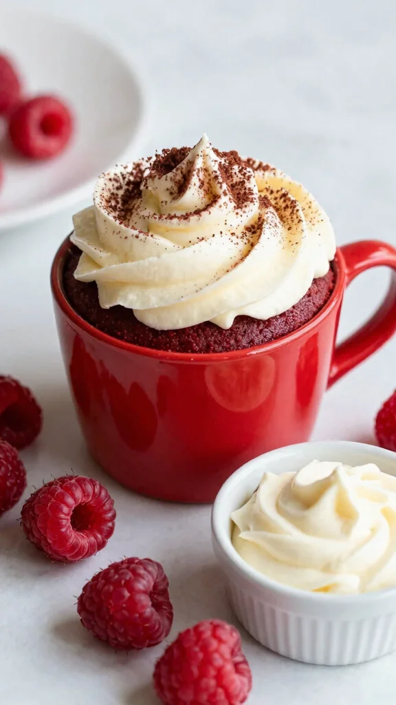 10 Chocolate Cake in a Mug Recipes Ready in Just 5 Minutes - 6. Red Velvet Mug Cake 1