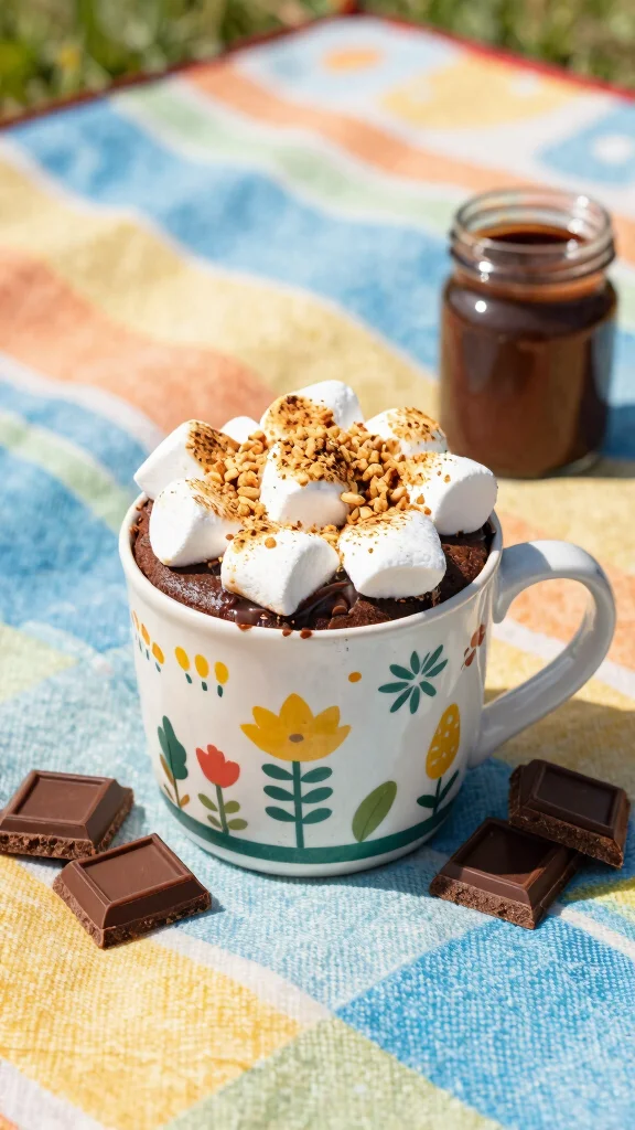 10 Chocolate Cake in a Mug Recipes Ready in Just 5 Minutes - 8. S'mores Mug Cake 1