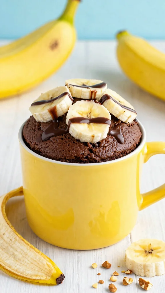 10 Chocolate Cake in a Mug Recipes Ready in Just 5 Minutes - 9. Chocolate Banana Mug Cake 1