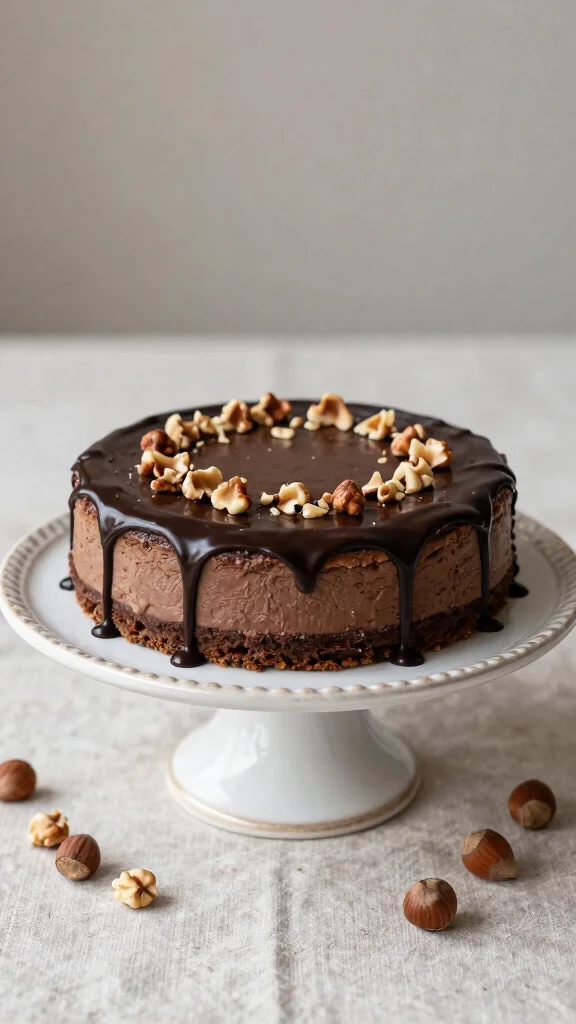 10 Chocolate Cheesecake Recipes Rich, Creamy and Decadent - 10. Chocolate Cheesecake with Hazelnut Topping 1