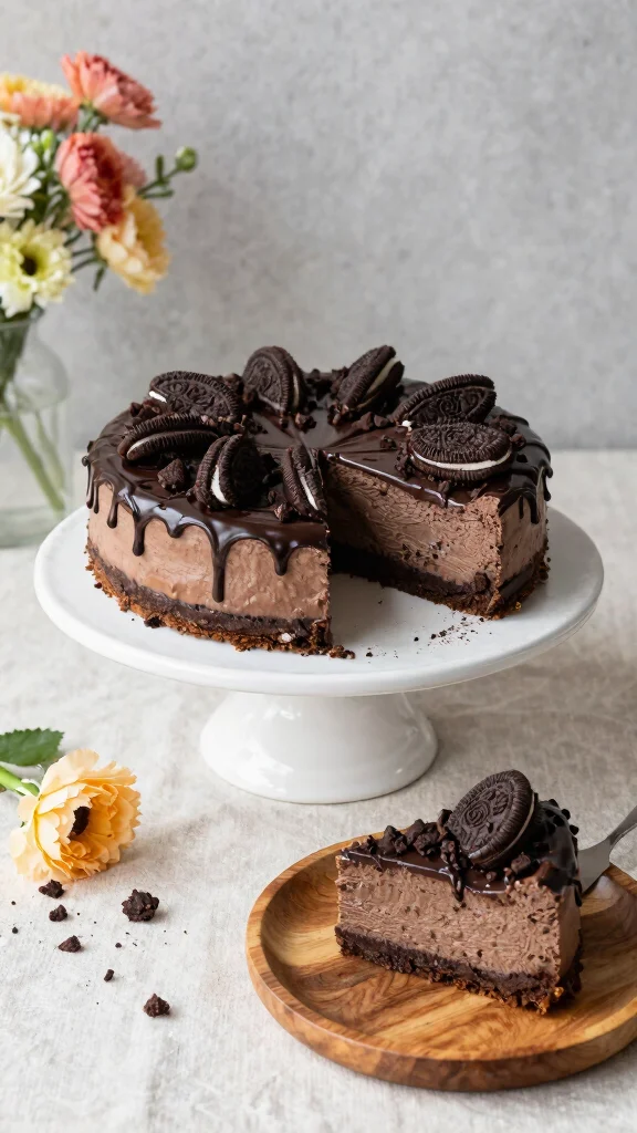 10 Chocolate Cheesecake Recipes Rich, Creamy and Decadent - 2. No-Bake Chocolate Oreo Cheesecake 1