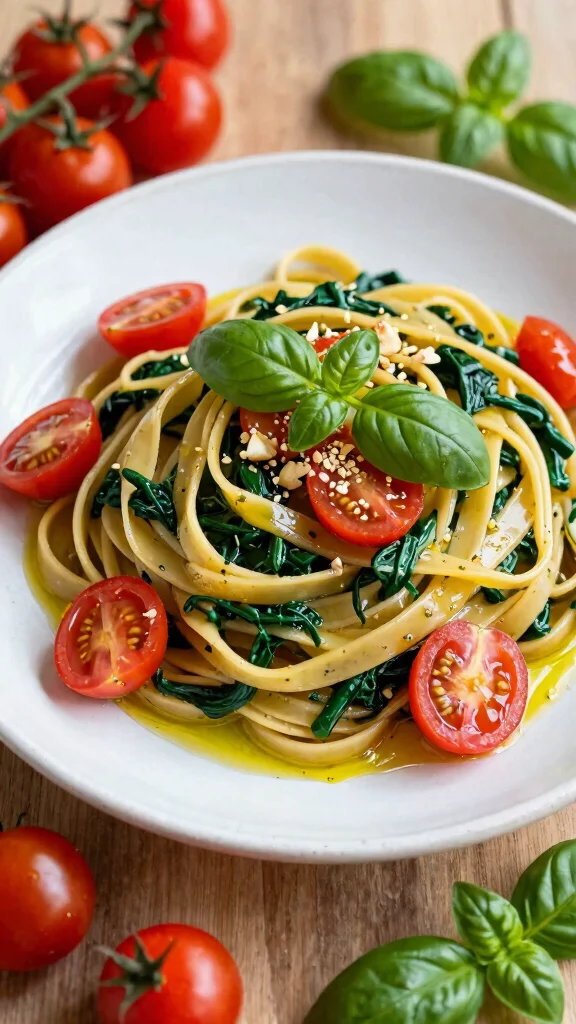 10 Noodles Recipes from Scratch That Beat Store-Bought Every Time - 3. Spinach Basil Fettuccine 1
