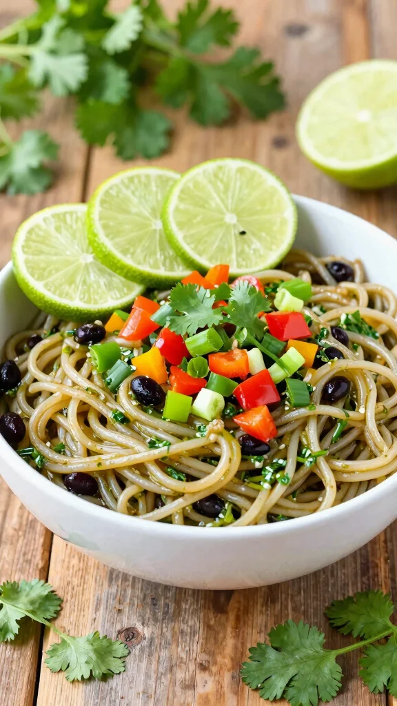10 Noodles Recipes from Scratch That Beat Store-Bought Every Time - 4. Black Bean Noodles with Cilantro Lime Sauce 1
