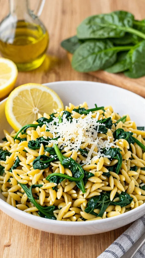 10 Restaurant Style Noodles Recipes You Can Make at Home - 10. Orzo and Spinach Noodles 1