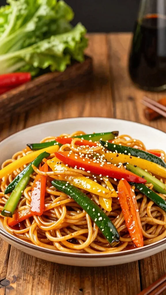 10 Restaurant Style Noodles Recipes You Can Make at Home - 7. Veggie Stir-Fry Noodles 1