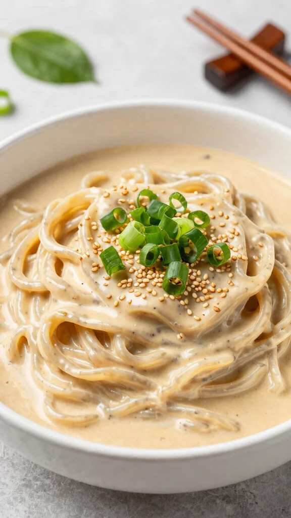 10 Restaurant Style Noodles Recipes You Can Make at Home - 9. Creamy Miso Noodles 1